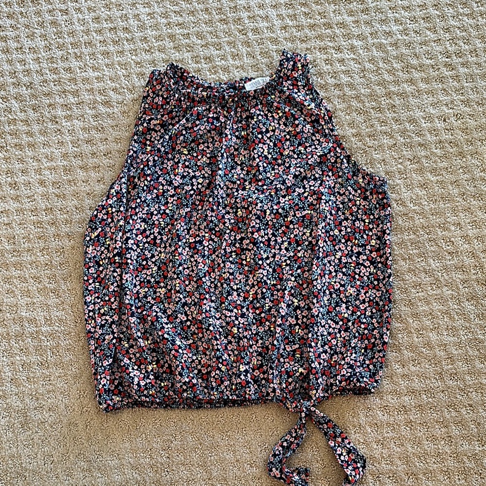 Floral Sleeveless Top - Multicolor